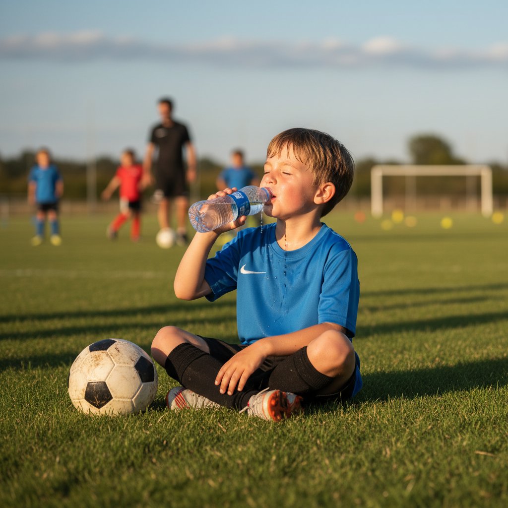 Youth football match preparation